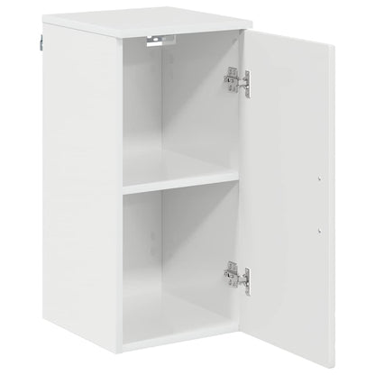 vidaXL Badezimmerschrank Wandmontiert Hochglanz Weiß 30 x 31,5 x 61 cm