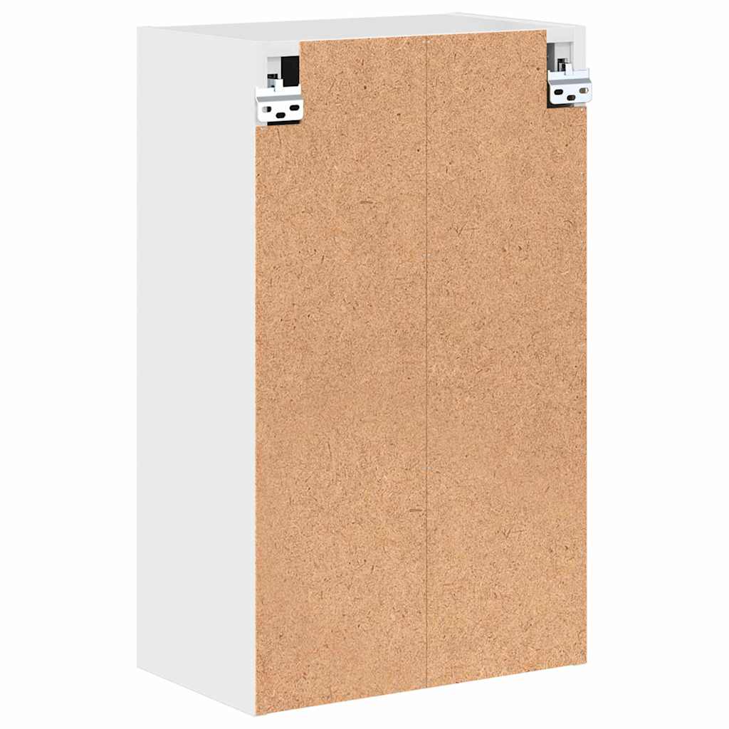 vidaXL Badezimmerschrank Wandmontiert Hochglanz Weiß 30 x 31,5 x 61 cm