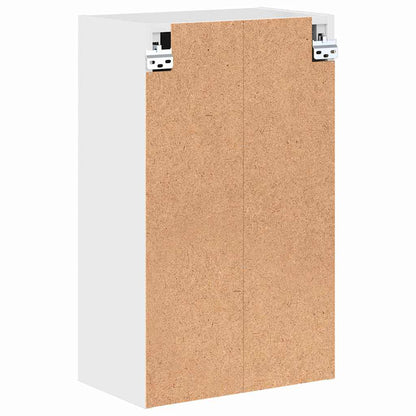vidaXL Badezimmerschrank Wandmontiert Hochglanz Weiß 30 x 31,5 x 61 cm