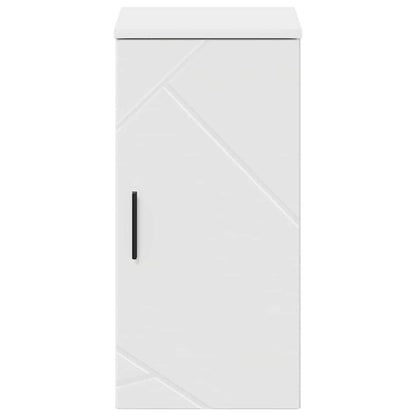 vidaXL Badezimmerschrank Wandmontiert Hochglanz Weiß 30 x 31,5 x 61 cm
