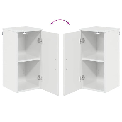 vidaXL Badezimmerschrank Wandmontiert Hochglanz Weiß 30 x 31,5 x 61 cm