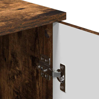 vidaXL Badezimmerschrank mit Tür Geräucherte Eiche 30 x 31,5 x 61 cm