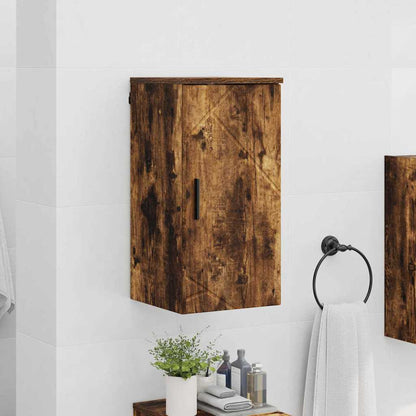 vidaXL Badezimmerschrank mit Tür Geräucherte Eiche 30 x 31,5 x 61 cm