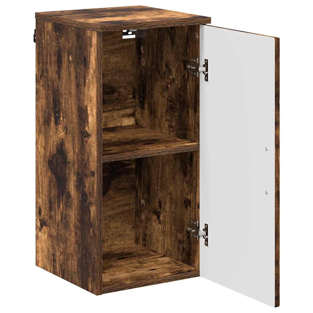 vidaXL Badezimmerschrank mit Tür Geräucherte Eiche 30 x 31,5 x 61 cm
