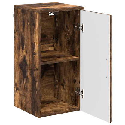 vidaXL Badezimmerschrank mit Tür Geräucherte Eiche 30 x 31,5 x 61 cm