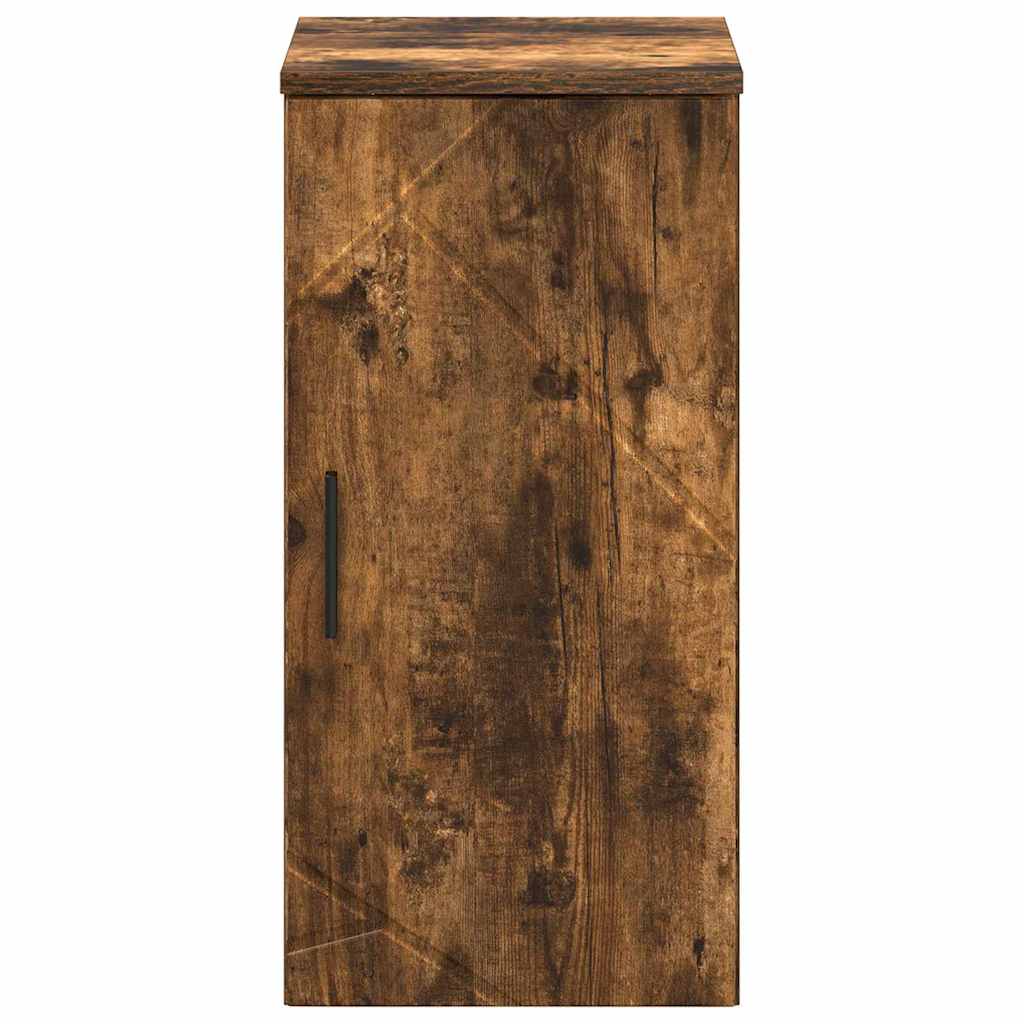 vidaXL Badezimmerschrank mit Tür Geräucherte Eiche 30 x 31,5 x 61 cm
