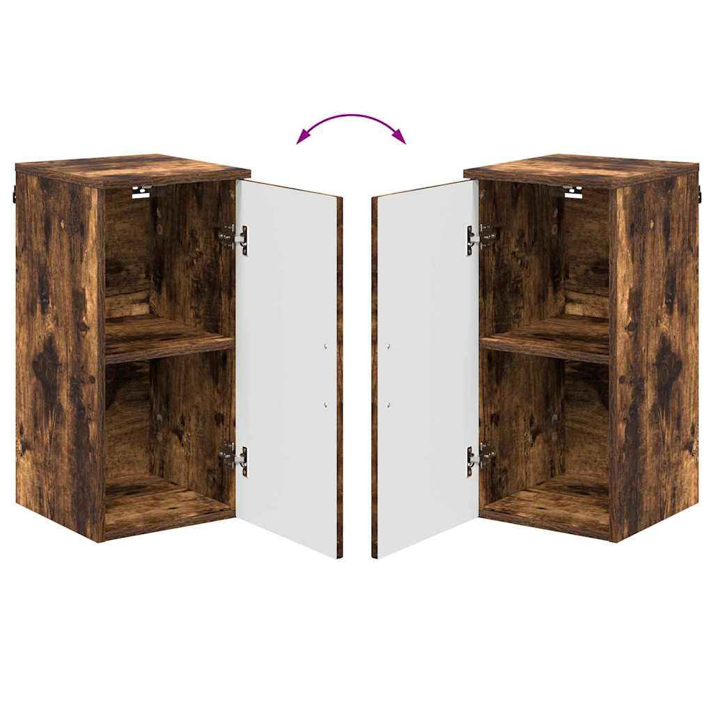vidaXL Badezimmerschrank mit Tür Geräucherte Eiche 30 x 31,5 x 61 cm