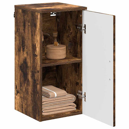 vidaXL Badezimmerschrank mit Tür Geräucherte Eiche 30 x 31,5 x 61 cm