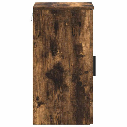 vidaXL Badezimmerschrank mit Tür Geräucherte Eiche 30 x 31,5 x 61 cm