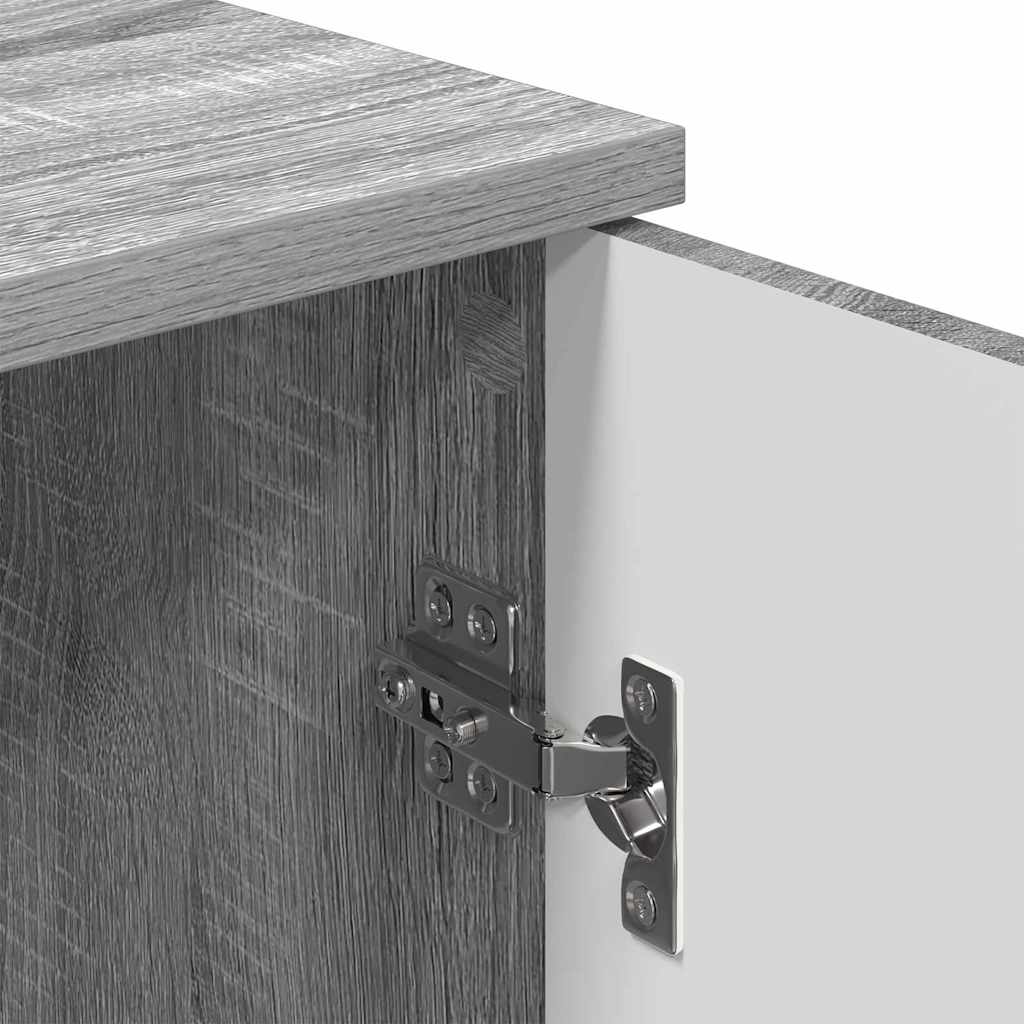 vidaXL Badezimmerschrank Wandmontiert Graues Sonoma 30 x 31,5 x 61 cm
