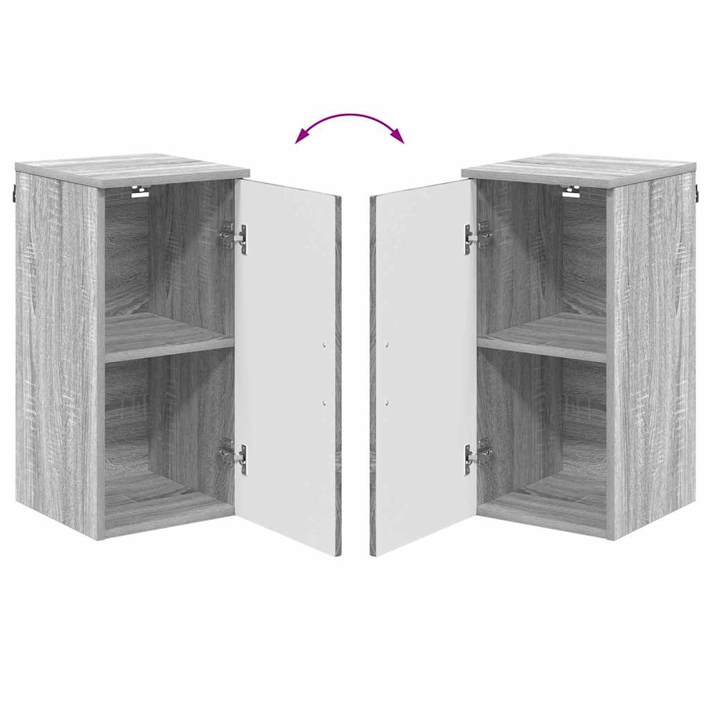 vidaXL Badezimmerschrank Wandmontiert Graues Sonoma 30 x 31,5 x 61 cm