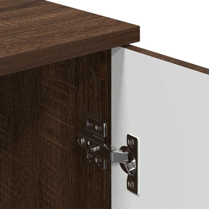 vidaXL Badezimmerschrank mit Tür Braun Eichen-Optik 30 x 31,5 x 61 cm