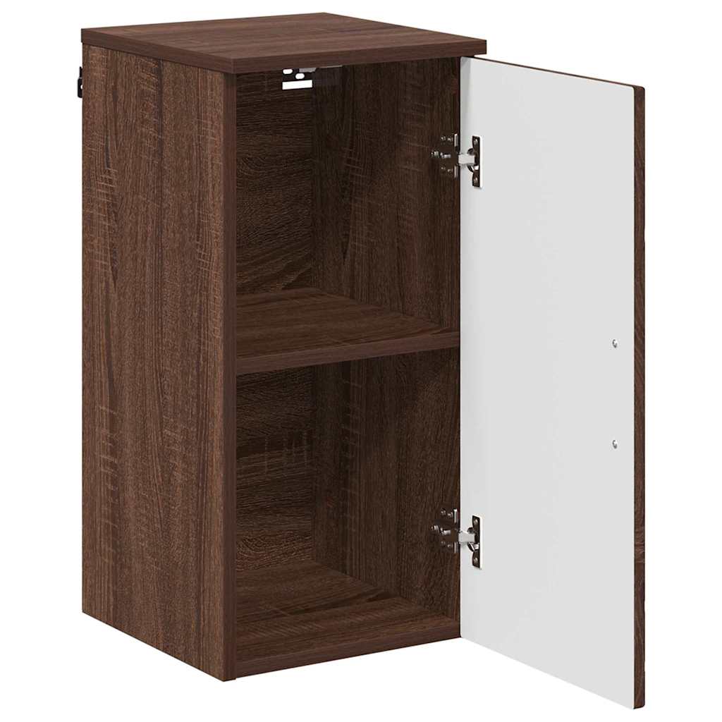 vidaXL Badezimmerschrank mit Tür Braun Eichen-Optik 30 x 31,5 x 61 cm