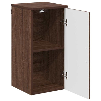 vidaXL Badezimmerschrank mit Tür Braun Eichen-Optik 30 x 31,5 x 61 cm