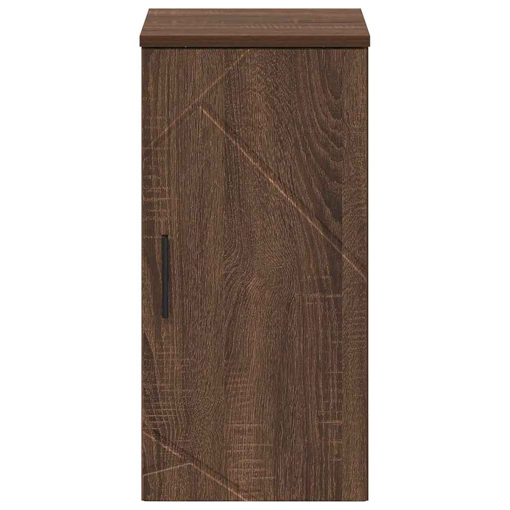vidaXL Badezimmerschrank mit Tür Braun Eichen-Optik 30 x 31,5 x 61 cm
