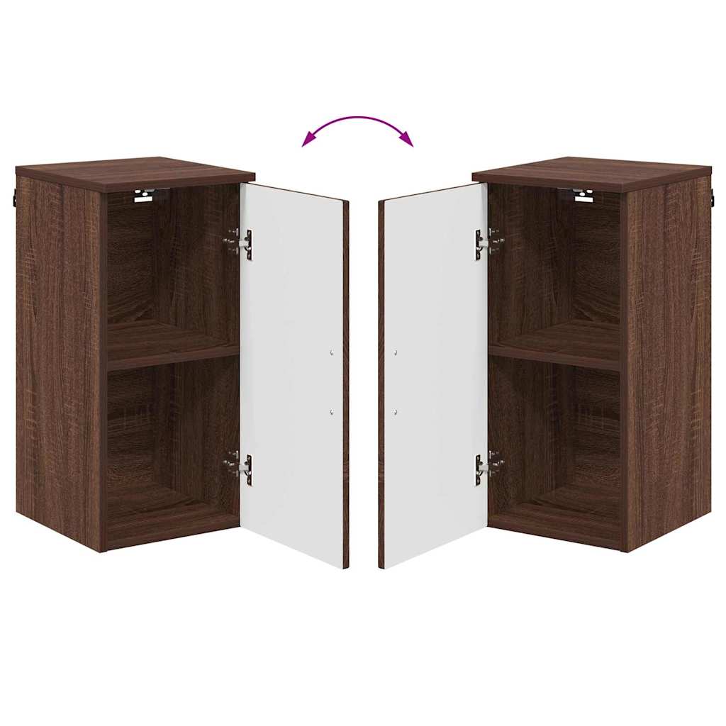 vidaXL Badezimmerschrank mit Tür Braun Eichen-Optik 30 x 31,5 x 61 cm