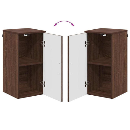 vidaXL Badezimmerschrank mit Tür Braun Eichen-Optik 30 x 31,5 x 61 cm