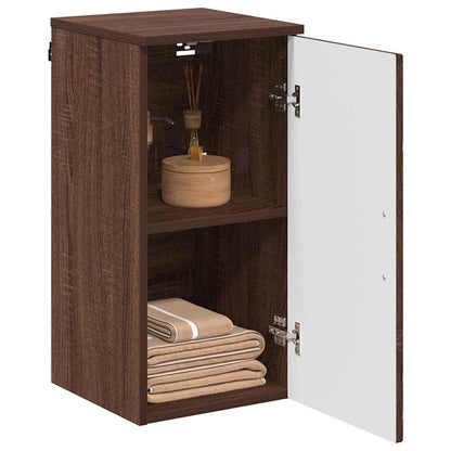 vidaXL Badezimmerschrank mit Tür Braun Eichen-Optik 30 x 31,5 x 61 cm