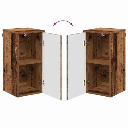 vidaXL Badezimmerschrank Wandmontiert Altholz 30 x 31,5 x 61 cm