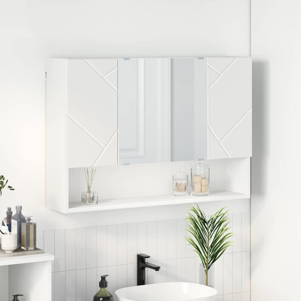 vidaXL Armoire de toilette murale blanc 80 x 17 x 55 cm bois d'ingénierie