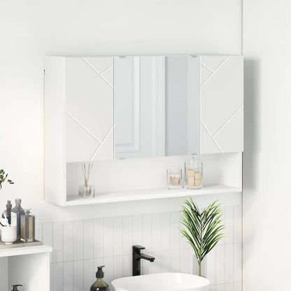 vidaXL Armoire de toilette murale blanc 80 x 17 x 55 cm bois d'ingénierie