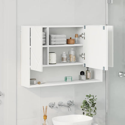 vidaXL Armoire de toilette murale blanc 80 x 17 x 55 cm bois d'ingénierie