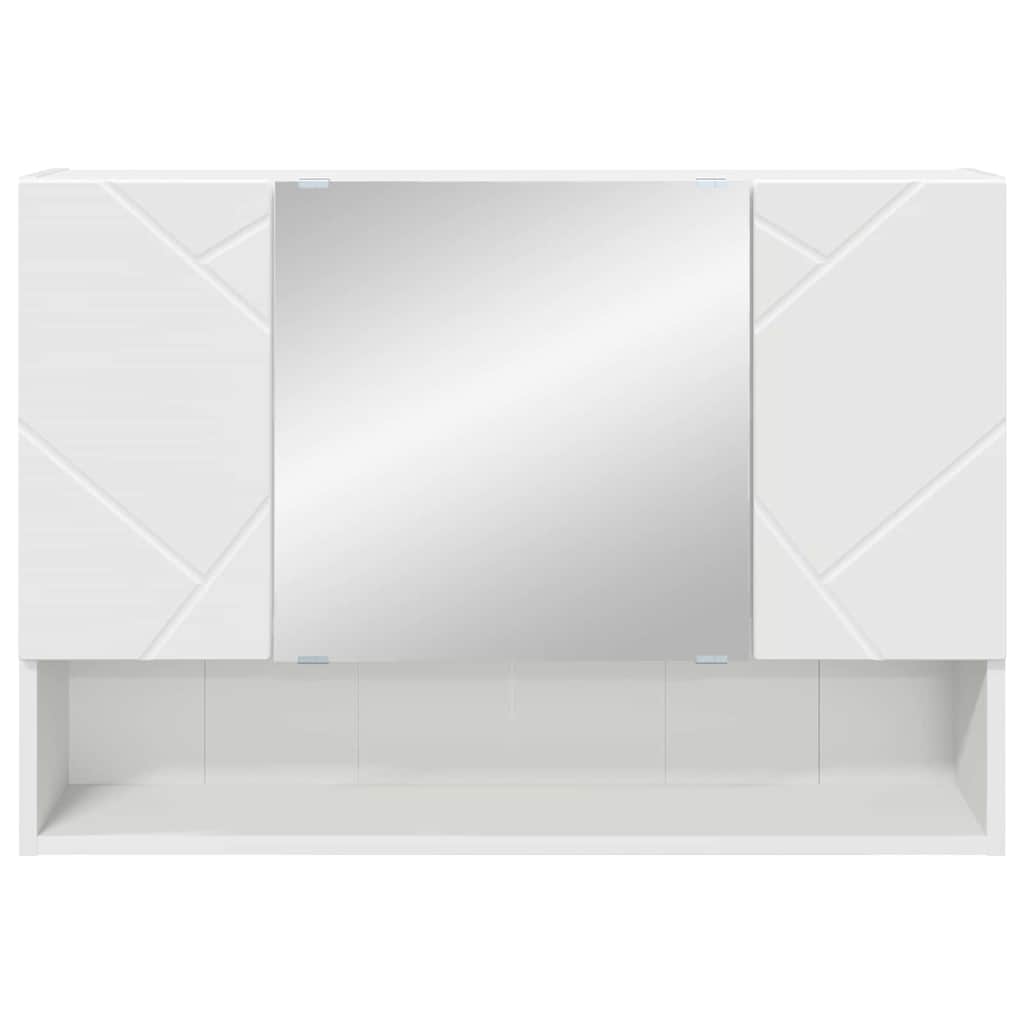 vidaXL Armoire de toilette murale blanc 80 x 17 x 55 cm bois d'ingénierie