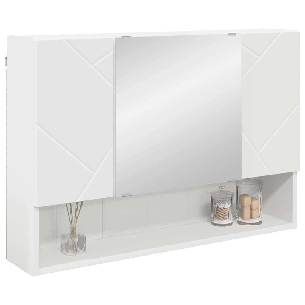 vidaXL Armoire de toilette murale blanc 80 x 17 x 55 cm bois d'ingénierie