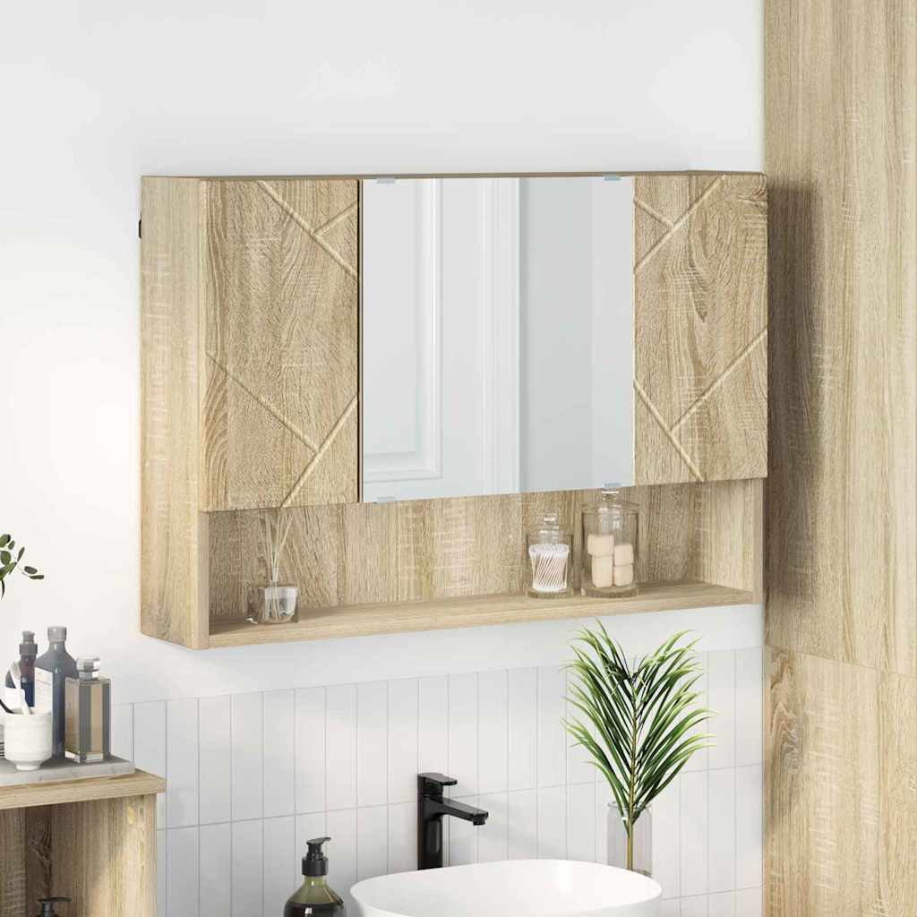 vidaXL Armoire de toilette chêne sonoma 80 x 17 x 55 cm Bois d'ingénierie