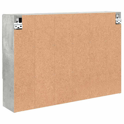 vidaXL Armoire de toilette avec porte gris béton 80 x 17 x 55 cm Bois d'ingénierie