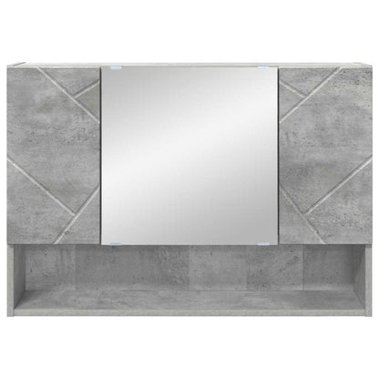 vidaXL Armoire de toilette avec porte gris béton 80 x 17 x 55 cm Bois d'ingénierie