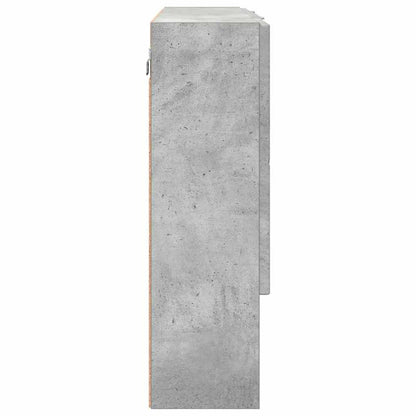 vidaXL Armoire de toilette avec porte gris béton 80 x 17 x 55 cm Bois d'ingénierie