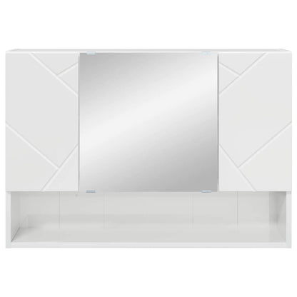 vidaXL Armoire à pharmacie murale brillante blanche 80 x 17 x 55 cm Bois d'ingénierie