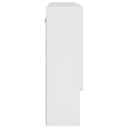 vidaXL Armoire à pharmacie murale brillante blanche 80 x 17 x 55 cm Bois d'ingénierie