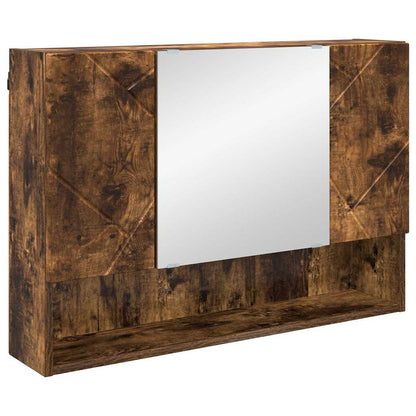Spiegelschrank Geräucherte Eiche 80 x 17 x 55 cm Holzwerkstoff