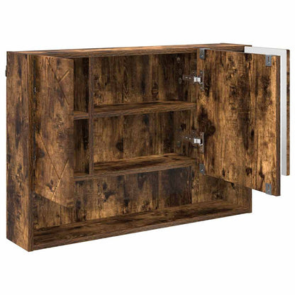 Spiegelschrank Geräucherte Eiche 80 x 17 x 55 cm Holzwerkstoff