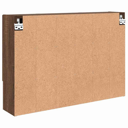 Spiegelschrank Braun Eichen-Optik 80 x 17 x 55 cm Holzwerkstoff
