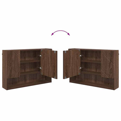Spiegelschrank Braun Eichen-Optik 80 x 17 x 55 cm Holzwerkstoff