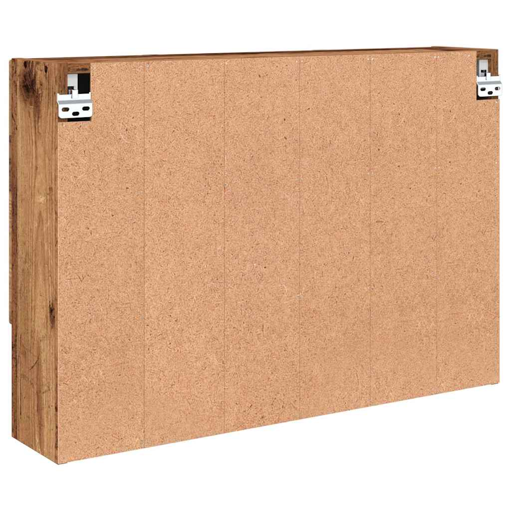 vidaXL Armoire de toilette avec porte en bois de récupération 80 x 17 x 55 cm Bois d'ingénierie