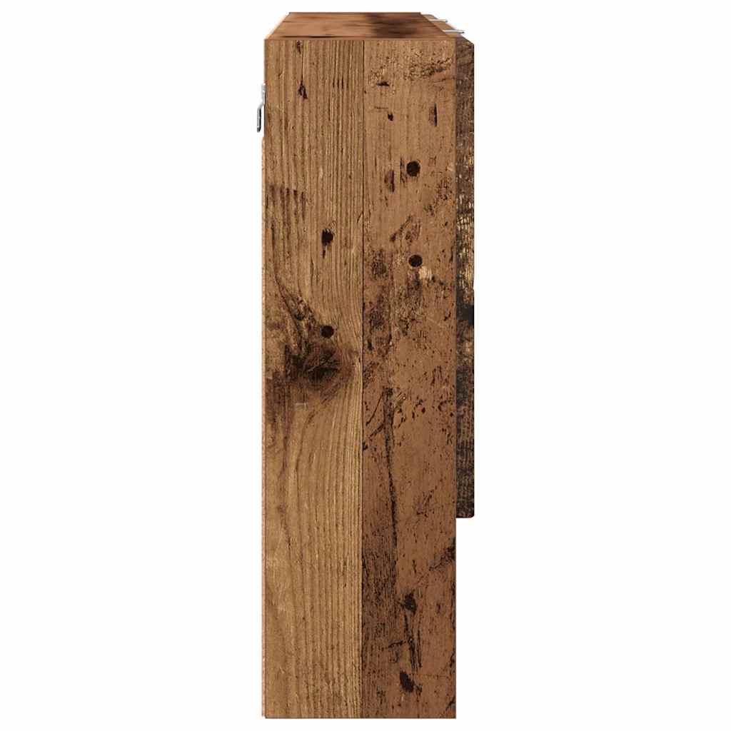 vidaXL Armoire de toilette avec porte en bois de récupération 80 x 17 x 55 cm Bois d'ingénierie