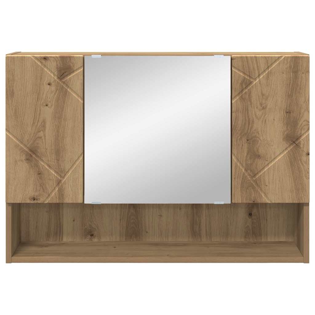 vidaXL Spiegelschrank Artisan-Eiche 80 x 17 x 55 cm Holzwerkstoff