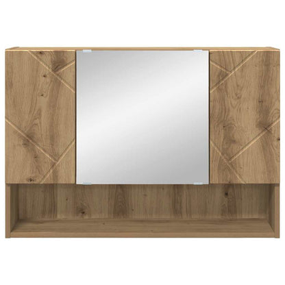 vidaXL Spiegelschrank Artisan-Eiche 80 x 17 x 55 cm Holzwerkstoff