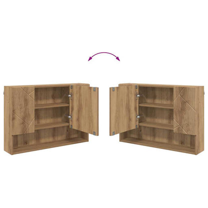vidaXL Spiegelschrank Artisan-Eiche 80 x 17 x 55 cm Holzwerkstoff