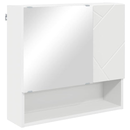 vidaXL Spiegelschrank Wandmontiert Weiß 59 x 17 x 55 cm Holzwerkstoff