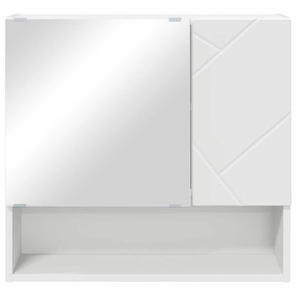 vidaXL Spiegelschrank Wandmontiert Weiß 59 x 17 x 55 cm Holzwerkstoff