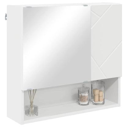 vidaXL Spiegelschrank Wandmontiert Weiß 59 x 17 x 55 cm Holzwerkstoff