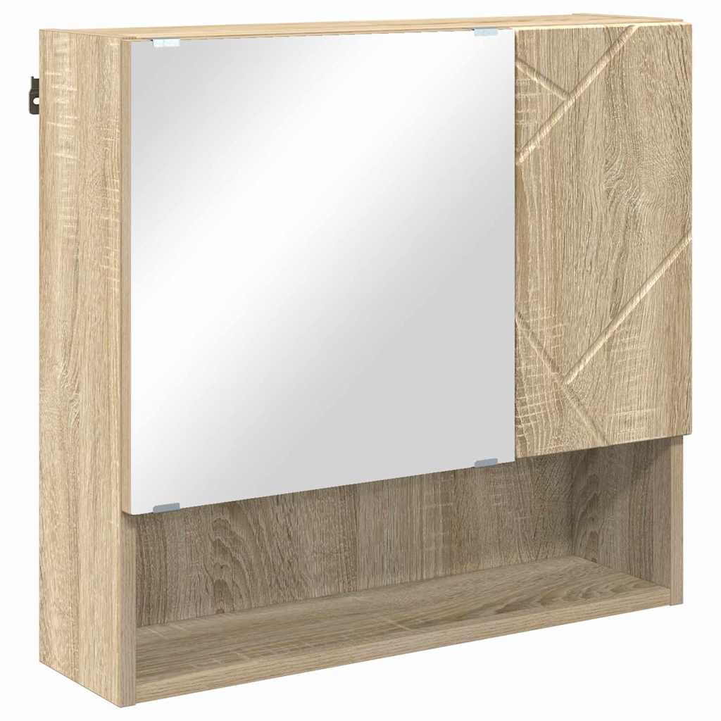vidaXL Spiegelschrank Sonoma-Eiche 59 x 17 x 55 cm Holzwerkstoff