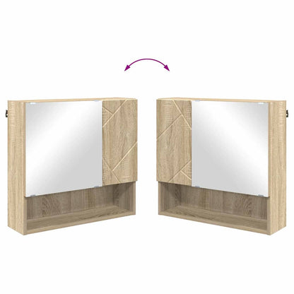 vidaXL Spiegelschrank Sonoma-Eiche 59 x 17 x 55 cm Holzwerkstoff