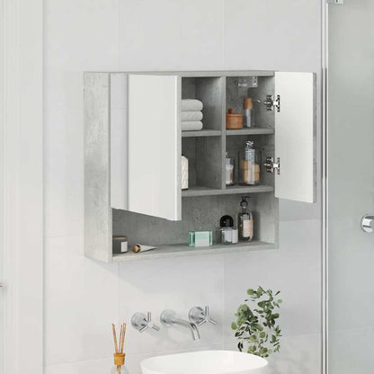vidaXL Spiegelschrank mit Tür Beton Grau 59 x 17 x 55 cm Holzwerkstoff