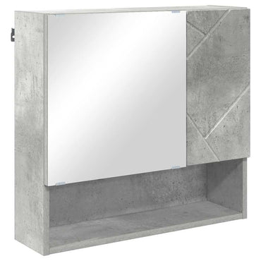 vidaXL Spiegelschrank mit Tür Beton Grau 59 x 17 x 55 cm Holzwerkstoff